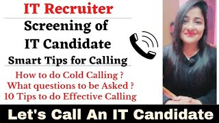 IT Recruiter | IT Recruiter Calling Script Tips #itrecruitingtips #recruiter #hr #readytogetupdate