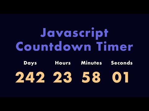 Countdown Timer with HTML, CSS & JavaScript