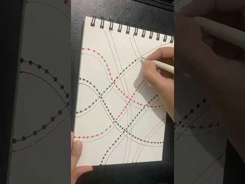 🎨 Mesmerizing Line & Dot Art | Relaxing Curves & Flowing Patterns #shorts #art #doodleart #zenart