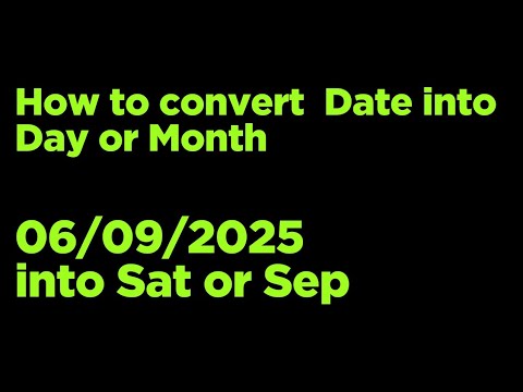 Excel Magic: Convert Dates into Month & Day Instantly!#Excel #ExcelTips #LearnExcel