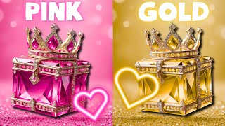 Choose your gift 😍🤢🎁|| 2 gift box challenge 😜 Pink VS Gold #wouldyourather