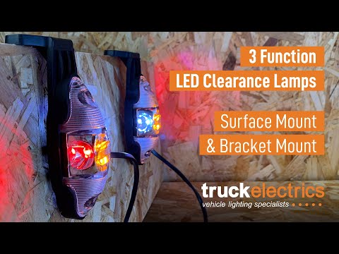3 Function LED Clearance Lamps - White, Amber & Red