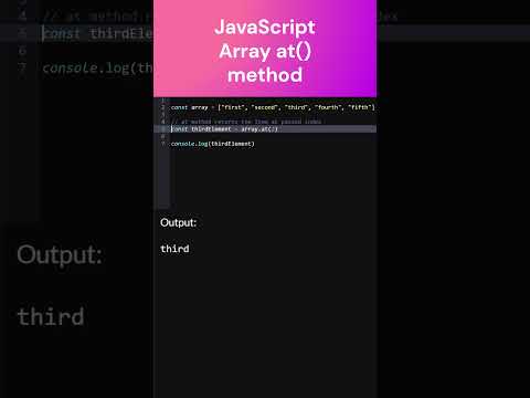 JavaScript Array at() Method #coding #js #javascript #frontend #webdevelopment #webprogramming
