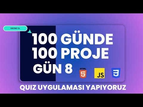 100 Günde 100 Proje İle Web Programlama - 8.Gün - Quiz Uygulaması #html #css #js