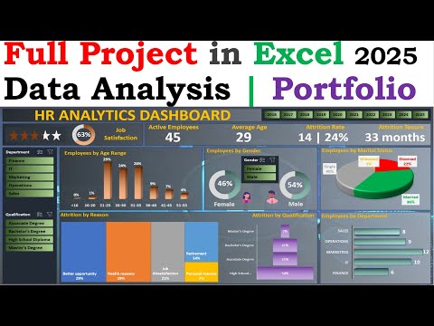 Easily Build a Full Data Analysis Project in Excel | Interactive Dashboard | Beginner to Pro 2025