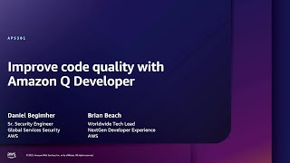 AWS re:Inforce 2025 - Improve code quality with Amazon Q Developer (APS301)