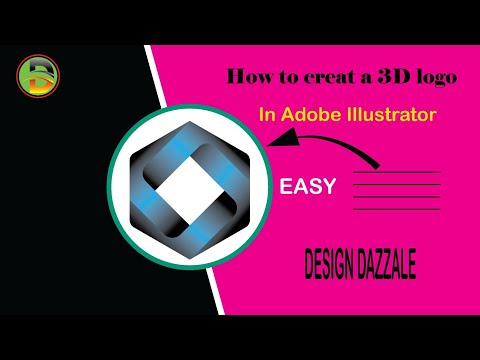 How to create a 3D logo in illustrator || adobe illustrator ma 3d logo kase banaye