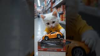 Remote Control Toy Car Instantly Transforms Into a Robot 🐱🚗🤖 #KittenUnboxing #ToyCarUnboxing #CatVid