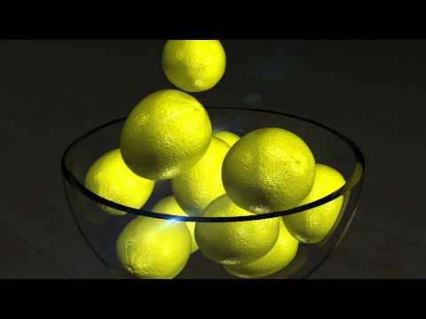 Lemons Falling Into Plate (Free Footage)