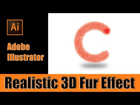 Realistic 3D Fur Effect in Adobe Illustrator | illustrator tutorial | adobe illustrator