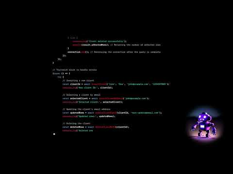 MySQL CRUD - Create, Read, Update and Delete in NodeJS a Javascript tutorial