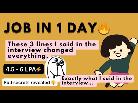 How I Got a Job in Just ONE Day!🔥 (My Story) #interviewexperience #fresherjobs #jobsecrets