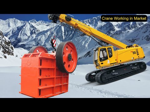 Crane Working Video in Pakistan | Sargodha Stone Market Working | Jaw Crusher Machine Pakistan