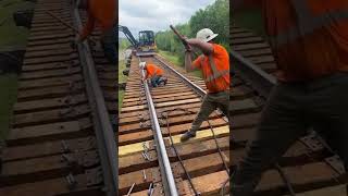 Making the railway tracks #relway #track #making #new #short