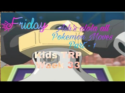 Kids TRP Week 33 & Ash's alola Pokemon Moves Part - 1