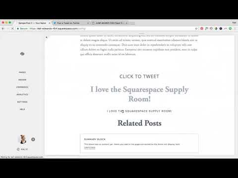 Adding Click to Tweet to Your Blog Posts in Squarespace