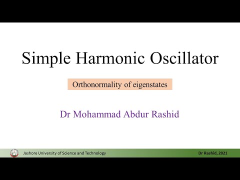 QM16: Quantum harmonic oscillator, orthonormality of energy eigenstates