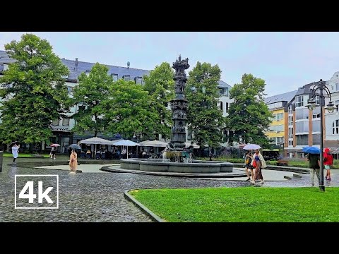 Walking in the Rain, Rainy Day in Germany 🇩🇪 Heavy Rain in 🇩🇪 Koblenz