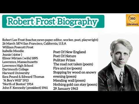 Robert Frost | Biography Of Robert Frost | Robert Frost Biography | Life and Works Of Robert Frost