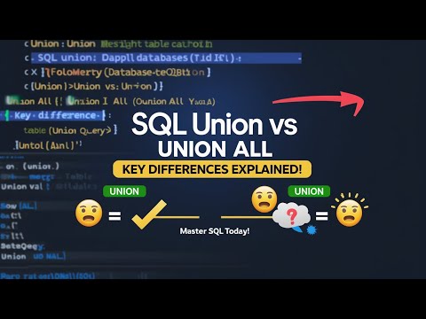 🔹 SQL UNION vs UNION ALL Explained | Master SQL Queries Like a Pro!