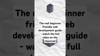 The real beginner friendly web development guide #coding #javascript #python #computer #websitetech