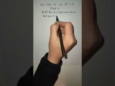 Simple quadratic expansion #maths #alevel #equation #algebra #solutions