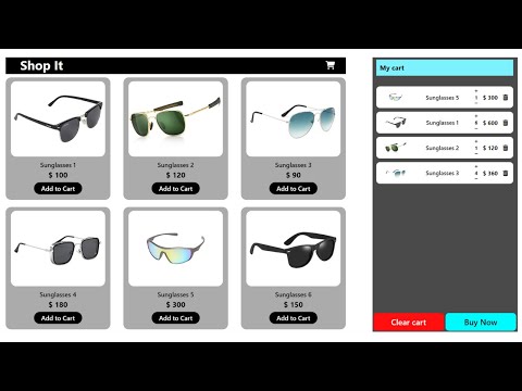 How to make add to Cart in Javascript | Shopping Cart HTML CSS and Javascript