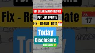 🔥 SBI Clerk Mains Result 2025 Out Today | Final Result Date Fix | Check Now Fast! #sbiclerkmains2025