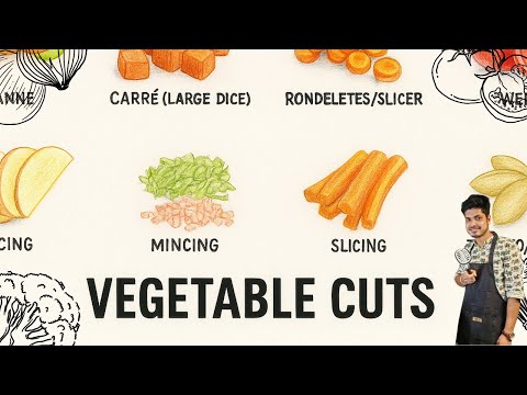 Types Of Vegetables Cutting || Basic vegetables cuts || firsr year basic vegetables cutting for IHM