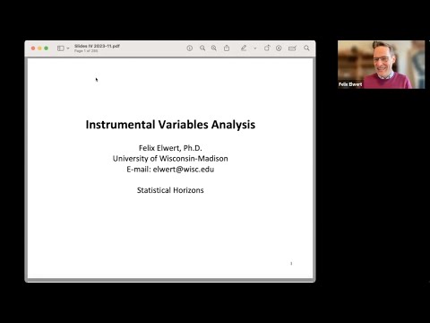 Instrumental Variables & Causal Inference from Observational Data: Key Concepts with Felix Elwert