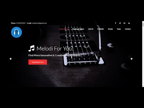 Web Site For Music Band or  Artist