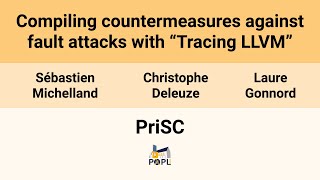 [PriSC'26] Compiling countermeasures against fault attacks with “Tracing LLVM”