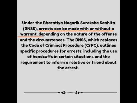 Arrest under bnss