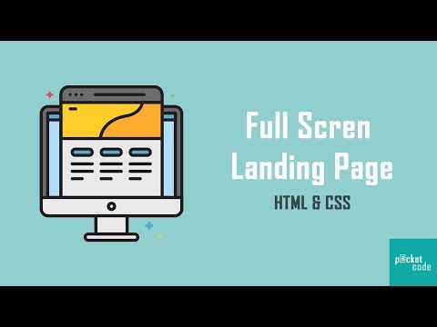 How to make a full screen landing page | HTML & CSS