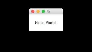 How to write hello world in python Tkinter GUI