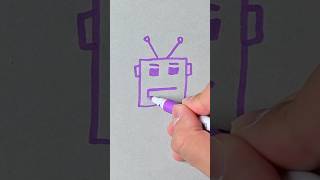 Simple robot drawing 🤖 #shorts