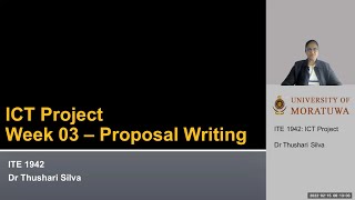 Week 03 - Proposal Writing