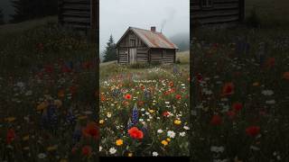 #moodyvibes #viralshorts #cozycabin #moodyrain #rainyday #spring #rain #countryside #forestcabin