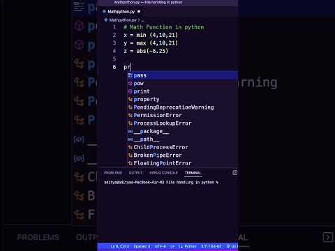 Python Programming : How to use math functions #python #coding #codinglife #shorts #chatgpt