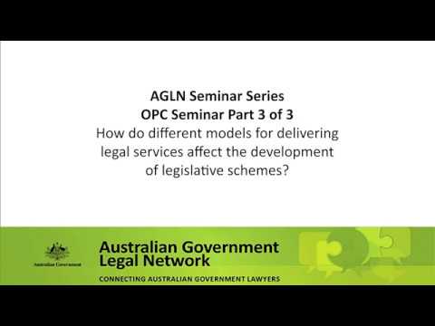 AGLN Seminar 3: How legal services affect the development of legislative schemes?