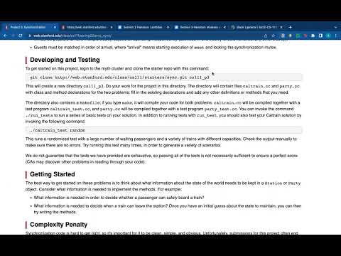 CS 111A: Project 3 (Synchronization) Walkthrough