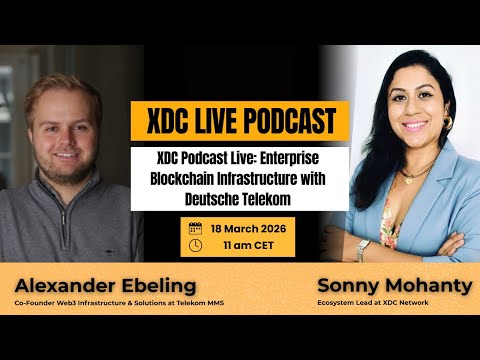 XDC Podcast Live: Enterprise Blockchain Infrastructure with Deutsche Telekom
