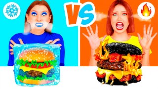 Sfida Del Cibo Caldo vs Quello Freddo | Situazioni Divertenti in Cucina da Hahanom Top Challenges