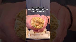 Macro-Friendly, High Protein Cheesy Chicken & Rice Burritos #shorts