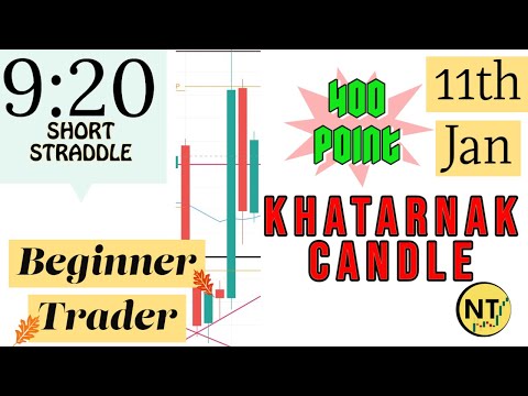 Bank Nifty 9:20 Short Straddle Live Trade For Beginner Traders 11th January | scary situation