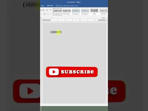 Change Number into Text in MS Word