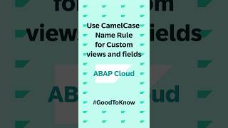 CamelCase Rule for Custom Views and Fields #goodtoknow #abapcloud #abapcleaner #cleancore