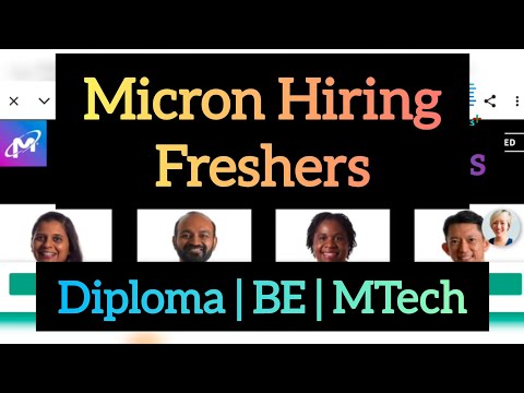 Micron Hiring Freshers for VLSI Jobs | Diploma, BE, MTech