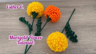 🥰Easy Crochet Marigold Flower🌸 #Marigold Flower Step by Step❤️🥰