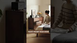 Upgrade Your Bedroom with Solid Wood Drawers and Cabinets #BedroomStorage #SolidWood #TimelessDesign